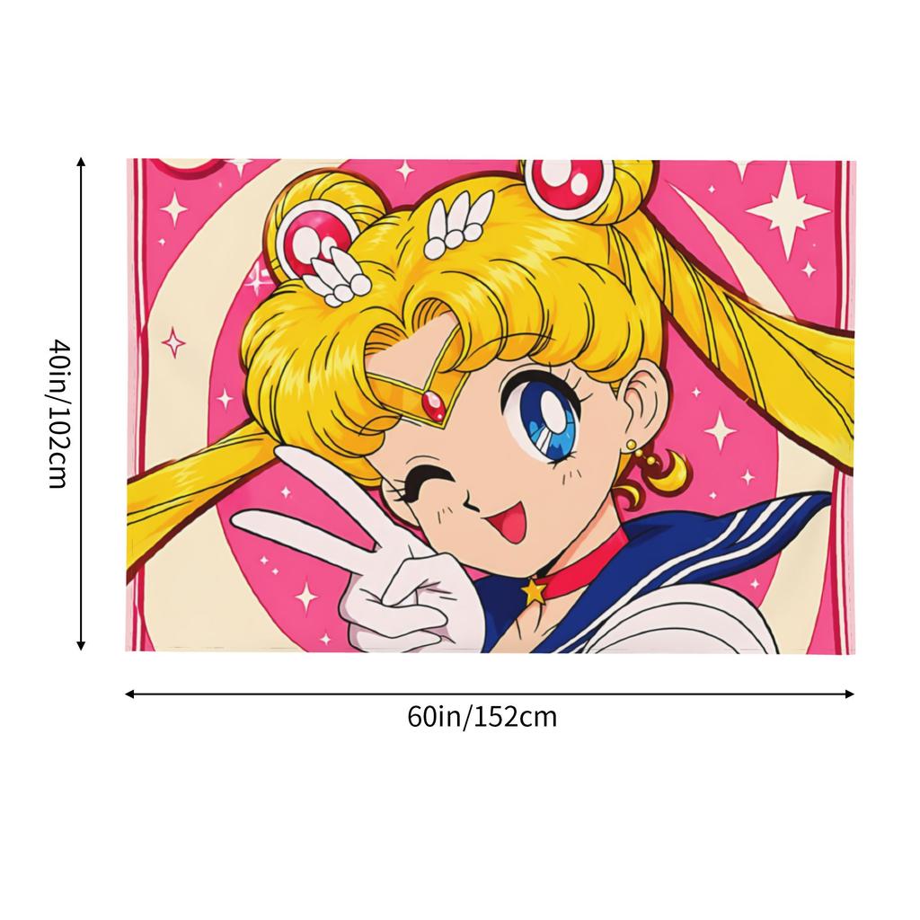 Cutecore Sailor Moons Tapestry Bedroom Decoration Wall Hanging Blanket Tapestry Cool Stuff For Room