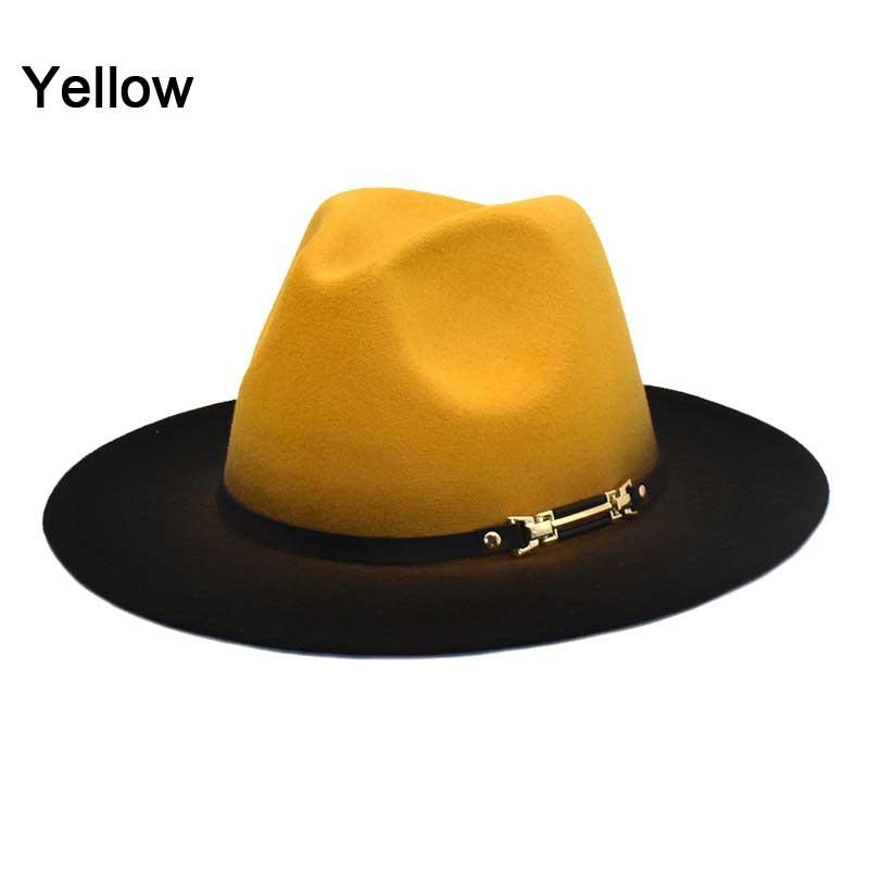 Шапки с градиентом цвета. Мужская и женская фетровая джазовая панама.