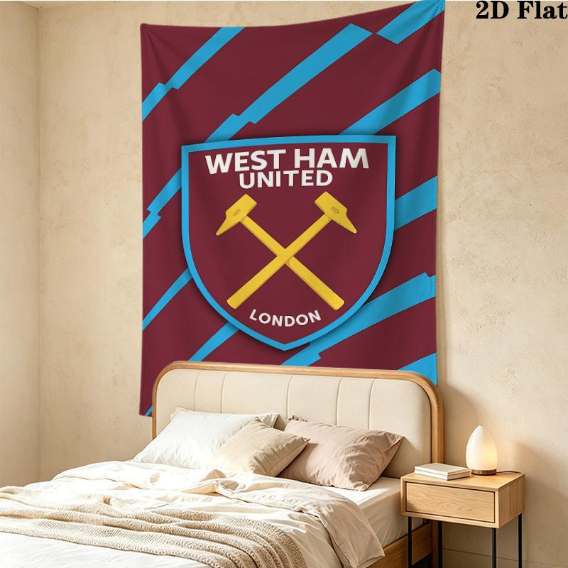 West Ham Wall Tapestry Aesthetic Wall Hanging Printed Fabric Blanket Decorative Tapestries For Bedroom Living Room Home Decor