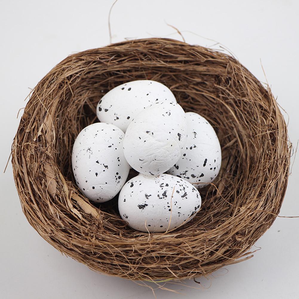 Новое круглое ротанговое птичье гнездо пасхальное ручная работа своими руками поделка дом птичье гнездо садовый декор домашняя подставка для яиц U3X6