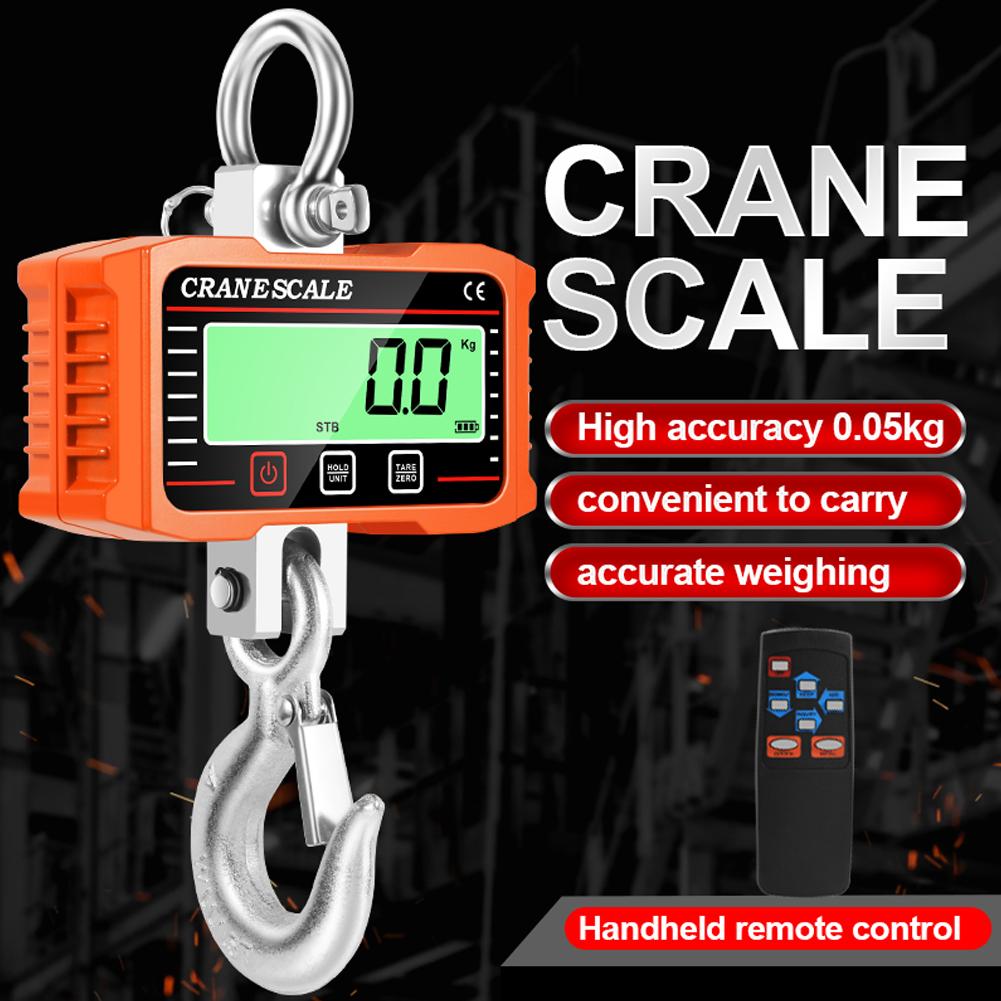 Digital LCD Display 2000kg Crance Scale Portable Electronic Heavy Duty Weight Hook Crane Industrial Grade Weighing Meter
