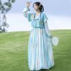 Chinese Tang Dynasty Style Hanfu Printing And Dyeing Big Swing Skirt Daily Women's Suit