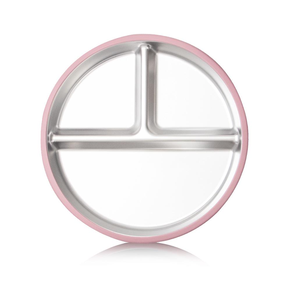 Детский обеденный набор из нержавеющей стали с противоскользящим силиконовым присосом и столовыми приборами