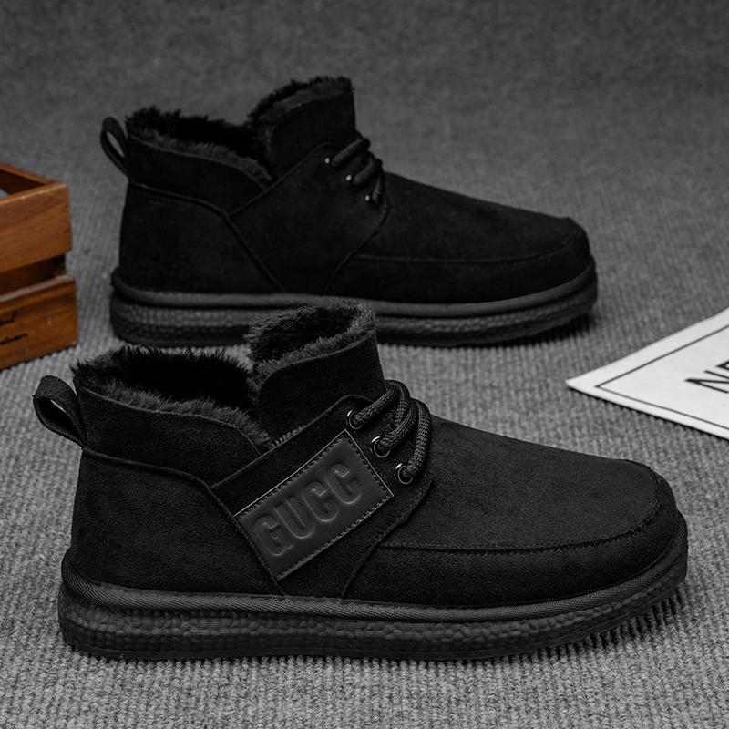 Зимние Новые Высококачественные и Модные Мужские Повседневные Снежные Ботинки, Утепленные Хлопковые Ботинки, Теплые Ботинки и Универсальные