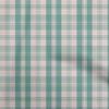 Cotton Flex Dusty Teal Green Fabric Check Quilting Supplies Print Sewing Fabric By The Yard 40 Inch