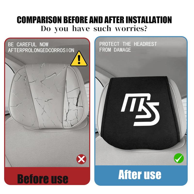 Car Seat Headrest Cover Suede Perforated Pillow Case For Mazda MX-5 CX30 RX8 MX5 BK BL 5 CR CW 6 II GH CX-7 ER