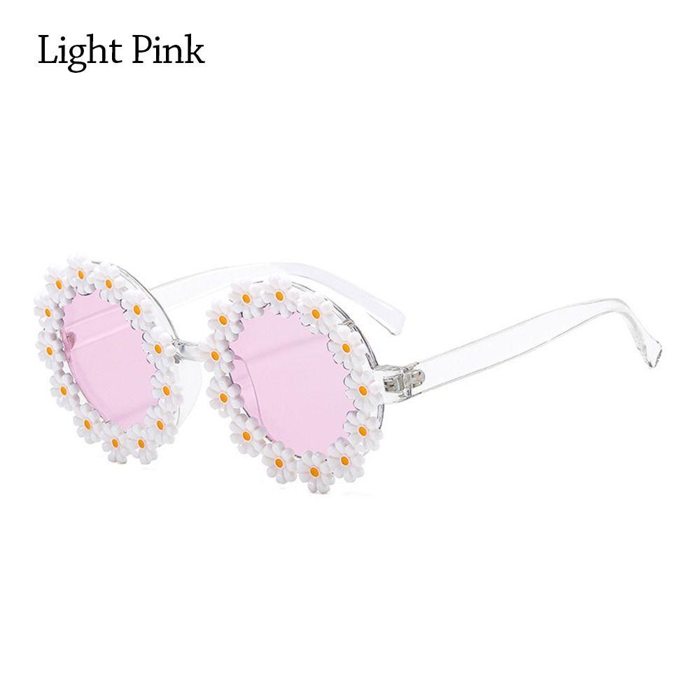 Fashion Disco Party Flower Sun Glasses Round Frame Daisy Sunglasses for Women Shades