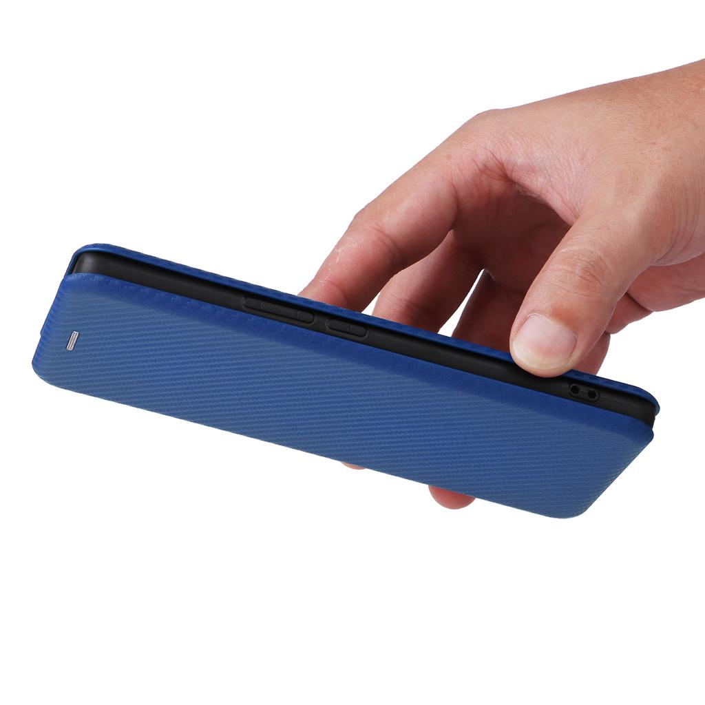 Для vivo V30e 5G Чехол Слот Для Карт Подставка Карбон Текстура Кожаный Чехол