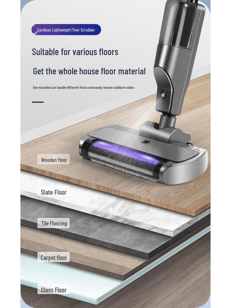 Умный очиститель пола 3 в 1: Поломоечная машина, пылесос и подметальная машина с функцией самоочистки и стерилизации для домашнего использования.