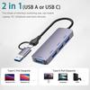 4-портовый USB-концентратор 3.0 2.0 Адаптер 5 Гбит/с Высокоскоростной Type C Мульти-разветвитель для Lenovo Macbook Pro Компьютерные аксессуары
