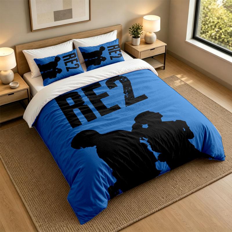 3Pcs Bedding SetResident Evil Soft Bed Sheet and Two Pillowcases Home Bedroom Decor