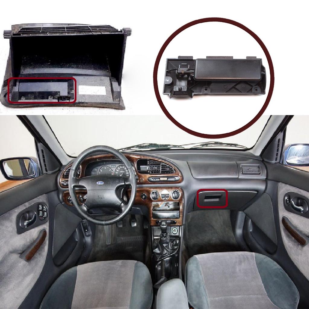 BDP1190 левый руль автомобиля крышка бардачка черный замок отсека в сборе защелка ручка 98BBA06072BB для Ford Mondeo 1996-2000