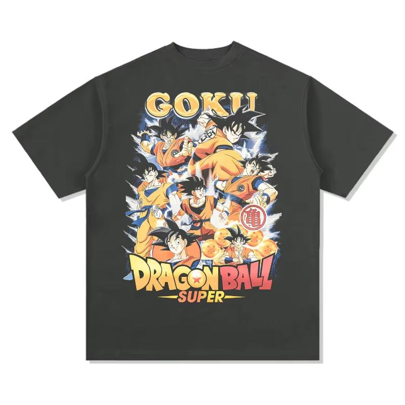 2026 New Summer Dragon Ball 40th Anniversary Vegeta Anime Printed T-shirt Extra Size Casual Streetwear Unisex Y2k Ins