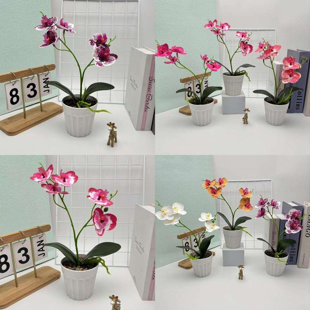 Искусственное растение Орхидея-бабочка с прессованной текстурой для домашнего декора и экспозиции в гостиной