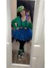 Green Mario Costume Set: Hat, Dress, Gloves, Mustache, Suspenders