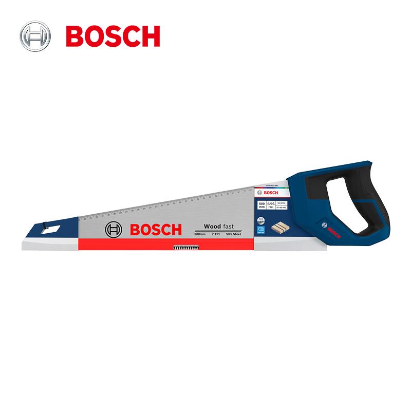 Bosch Ручная пила по дереву 450 мм / 500 мм Сталь SK5 Тройная заточка Зубья Закалка токами высокой частоты Угол направляющей 45°/90° Рукоятка с мягким покрытием