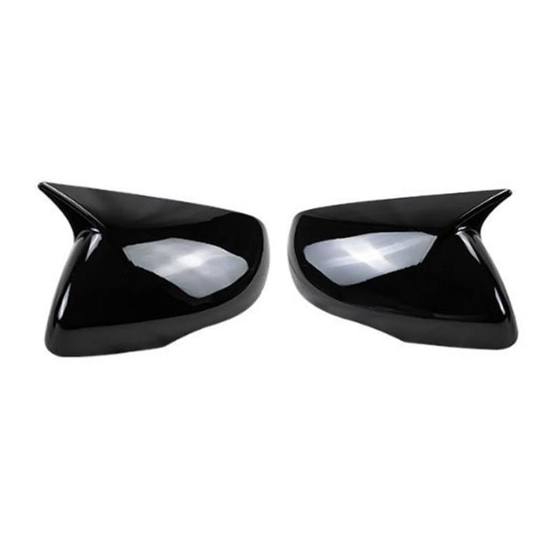 For Ford Edge 2015- Car Rearview Side Mirror Cover Wing Cap Exterior Door Housing Shell Trim ABS Carbon Fiber/Gloss Black