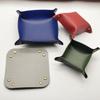 Nordic Style Leather Storage Tray Desktop Organizer For Key Jewelry Cosmetic Storage Box Folding Organizer Home Decoration