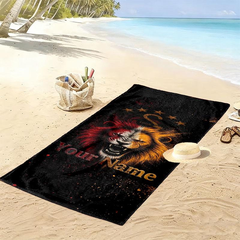 Galatasaray S Custom Name Print Beach Towel, Large Soft Quick Dry Towel for Beach Camping Swimming