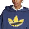 Adidas Originals Trefoil Sweatshirts Women's Dark Blue Hooded Moderate Regular IL2422