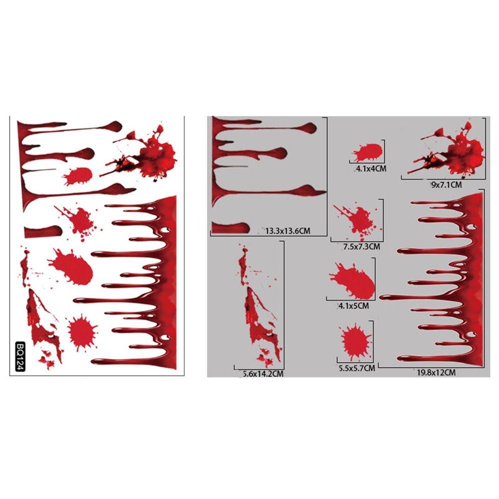 Large Size Scary Halloween Sticker Electrostatic Halloween Bloody Decal Window Ghost Decal  Home
