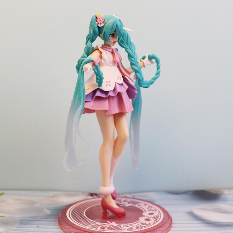Anime Figure Miku Pink Cherry Action Figurine Pvc Statue Collection Model Toys Gifts