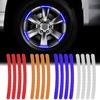 20pcs Luminous Tire Rim Reflective Strips Creative Decoration Car Wheel Hub Sticker