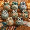 Creative Gift for Craft Lovers Ocean Treasures DIY Patchwork Ball Ornament Kit, Nautical Dolphin Fabric Making Desktop Scenery Set Set, Coastal Decor,