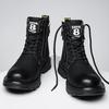 Мужские ботинки мартин 2025 новая зимняя бархатная утолщенная хлопковая обувь повседневный тренд высокий верх универсальные теплые ботинки