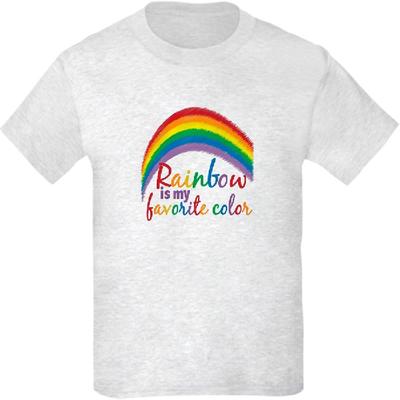CafePress Радужная любимая расцветка Детская легкая футболка Подростковая детская хлопковая футболка