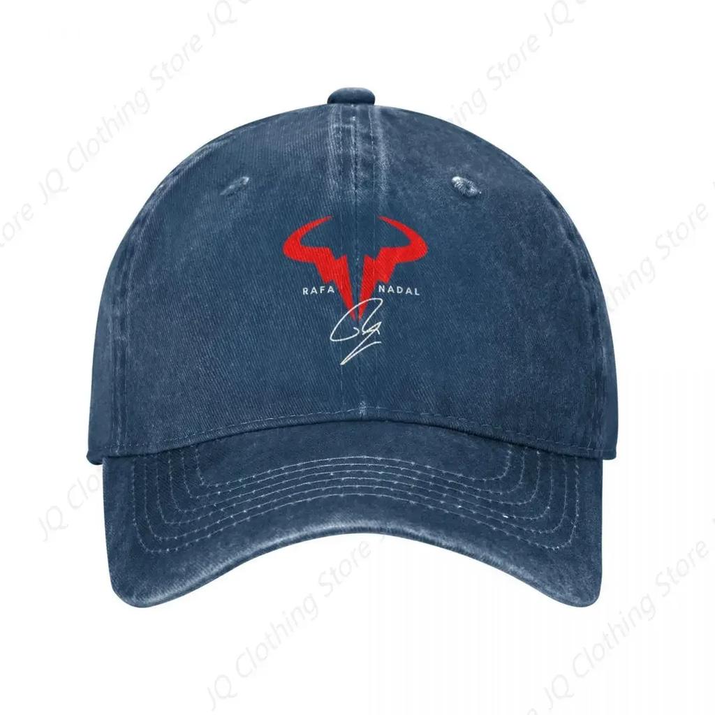 Бейсболка с логотипом Рафаэля Надаля Унисекс Стиль Потертая Стирка Snapback Кепка Рафа Вамос Теннис Большой Шлем Регулируемая Посадка Кепки