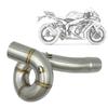 ZX6R Motorcycle Exhaust Muffler Middle Link Pipe Slip-on Escape For Kawasaki ZX636 ZX 6R 636 2009 - 2021 2020 2018