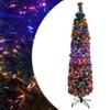 Day and Night - Day and Night Narrow Artificial Christmas Tree with Fiber Optic Support 180 Cm