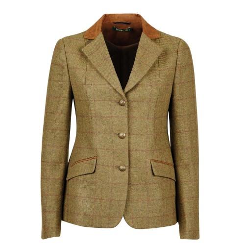 Dublin Womens/Ladies Albany Tweed Faux Suede Collar Tailored Jacket