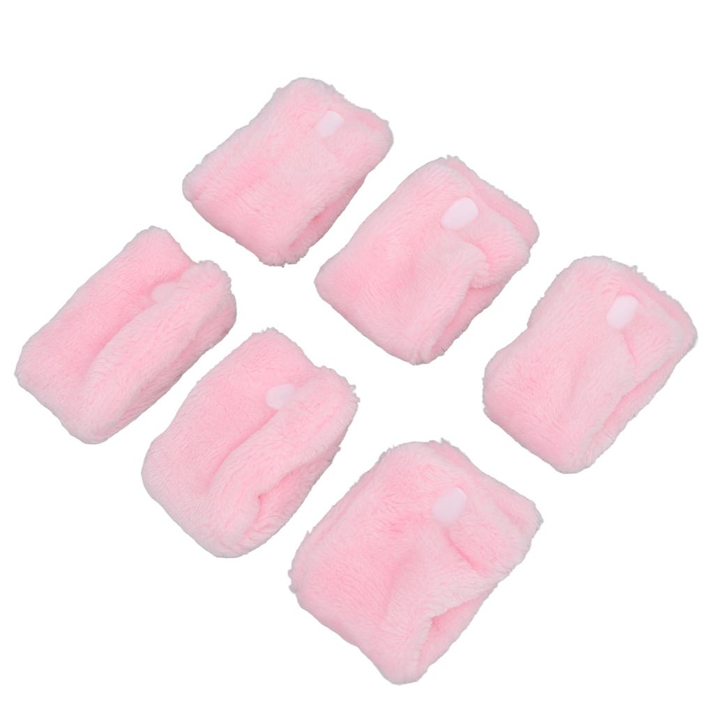 12pcs Heatless Coral Fleece Hair Rollers Hair Curlers DIY Curl Hair Styling Tools Pink
