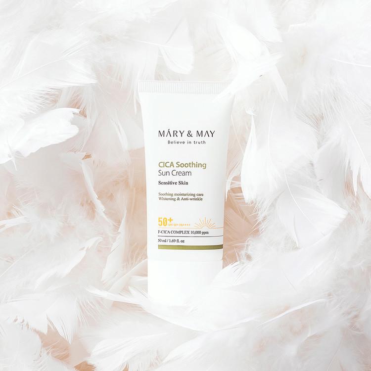 Mary&May Cica Успокаивающий солнцезащитный крем SPF 50+ PA++++ 50мл