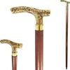 Walking Stick with Embossed Brass Handle