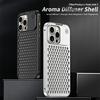 Для iPhone 13 14 15 16 17 Pro Max Металлический Алюминиевый Полый Охлаждающий Ароматерапия Диффузор Ароматерапии Съемная Задняя Крышка