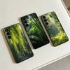 Весенне-зеленый пейзаж Для Samsung S25,S24,S21,S22,S23,S30,Ultra,S20,Plus,Fe,Lite,Note,10,9,5G Черный чехол