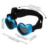 1PC Cute Heart-shaped Pet Travel Sunglasses Waterproof UV Protection Small Dog Cat Goggles With Adjustable Strap
