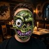 Прочная маска для лица на Хэллоуин, Ужас для взрослых, Жуткий аксессуар для косплей-вечеринки, Страшная голова призрака, Полная