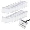 60Pcs Clear Plastic Bin Labels Clips Perfect for Wire Shelf, Baskets, Fabric Storage Cubes, Storage Closet, Cloth Bins, Food Pantry (6X4.2CM)