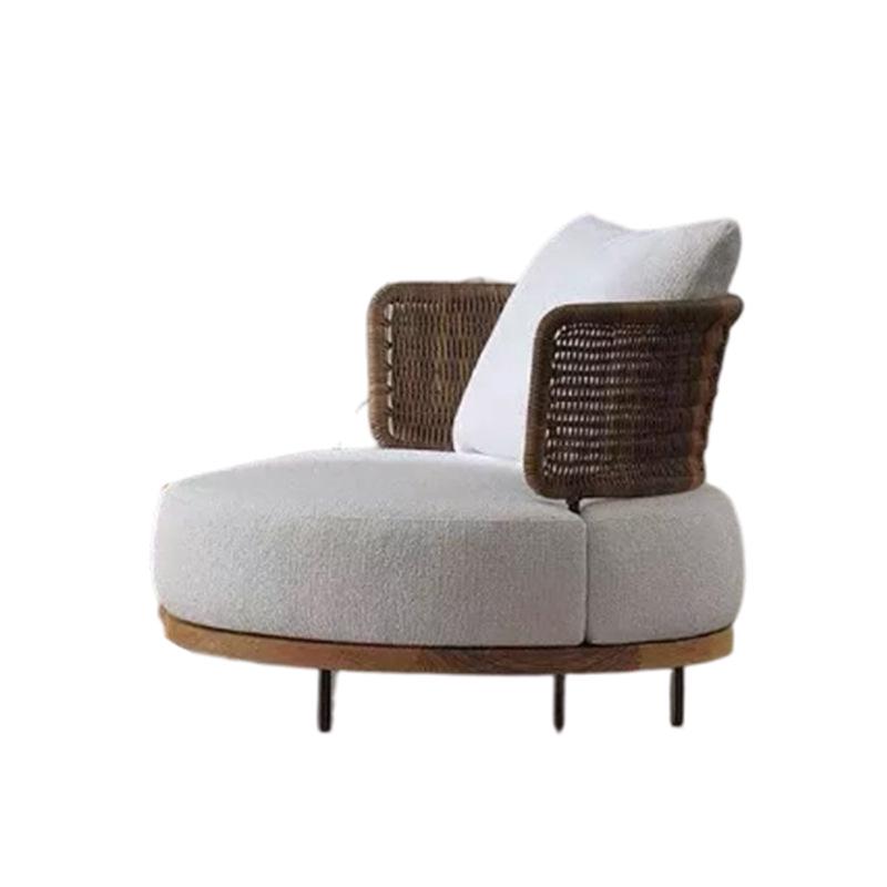 Teak Rattan Outdoor Sofa Set - Waterproof & Sun Protected Garden Furniture
