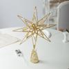 Glowing Christmas Tree Toppers Star Glitter Christmas Ornaments  New Year