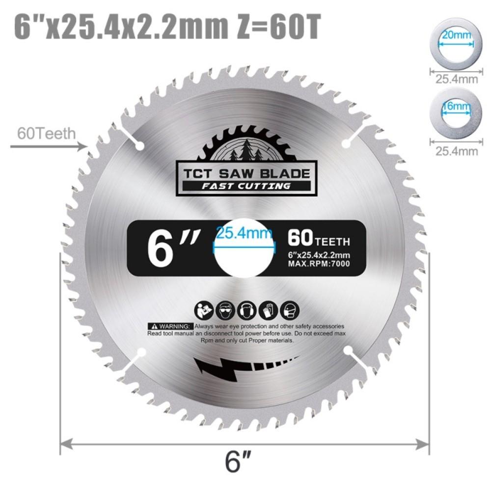 60 Teeth / 60-Tooth Cutting Disc 6 Inch (148mm) Wood Saw Blade Circular Saw Blade Wood Cutting