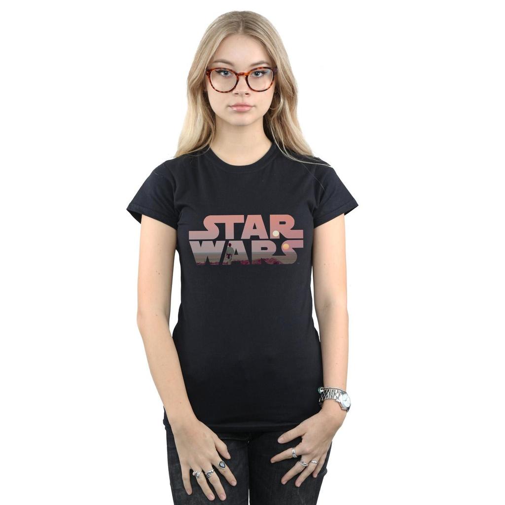 STAR WARS Womens/Ladies Tatooine Logo Cotton T-Shirt