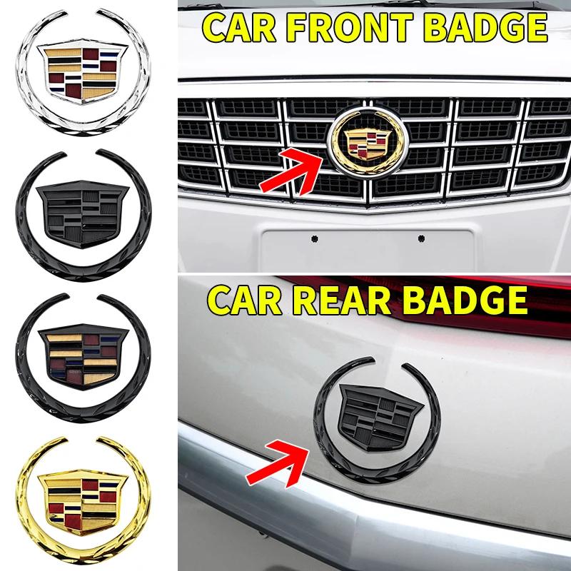 1pcs 3D ABS Car Front Grille Center Emblem Badge Rear Trunk Sticker Accessories For Cadillac 2016-2021 SRX ATS XTS zh6