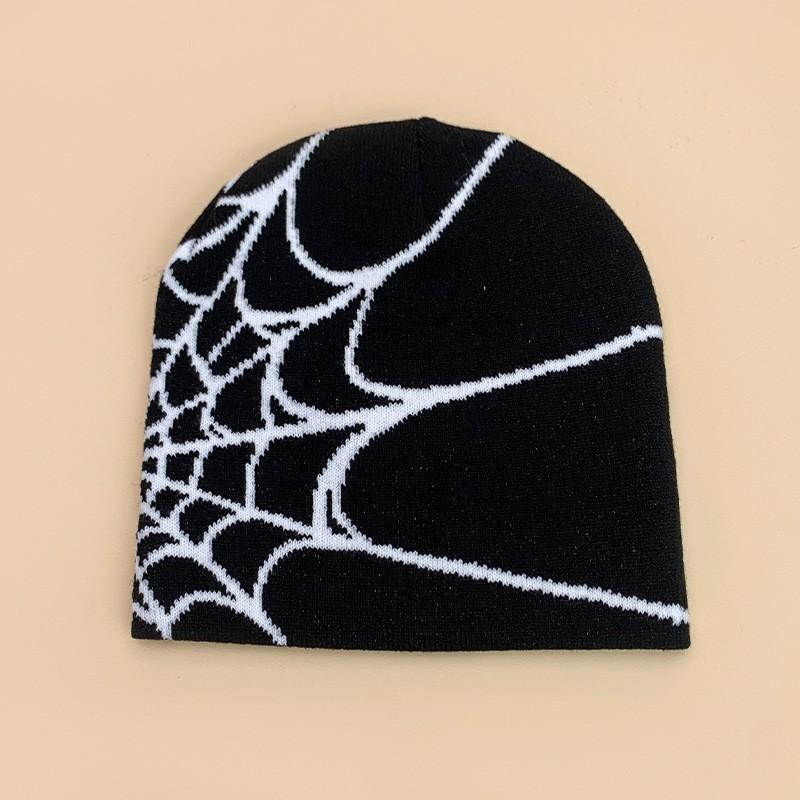 Skull Flame Spider Knit Beanie Men Women Winter Warm Hip Hop Hat