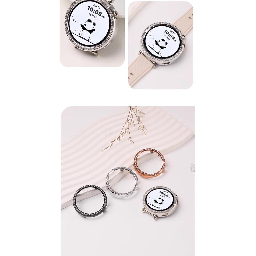 Чехол для корпуса Huawei Watch GT6 41 мм с инкрустацией бриллиантами в один ряд Защитная крышка экрана Чехол для корпуса Huawei Watch GT6