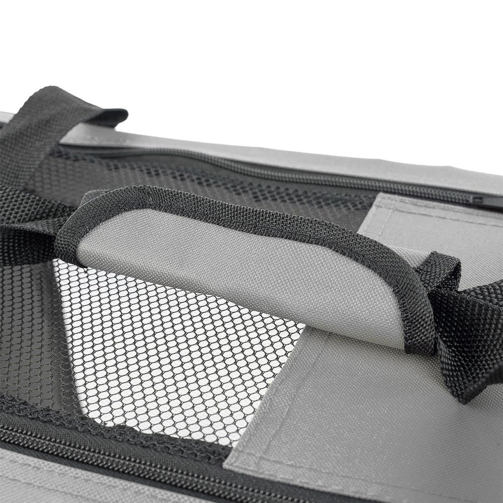 KCT Medium Grey Fabric Pet Carrier Travel Transport Bag for Cats and Dogs